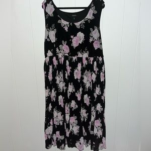 Sleeveless Black Floral Dress Torrid